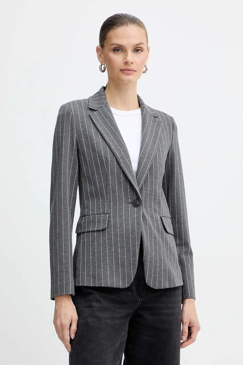 Sako Marella Emme by Marella šedá farba, jednoradové, vzorované, 2525916072200