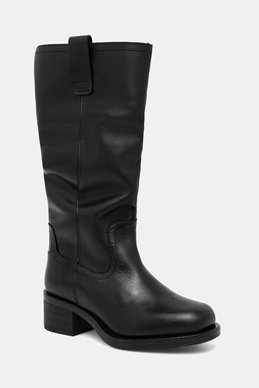 Kožené čižmy Fly London RINT246FLY čierna farba, na plochom podpätku, P145346000