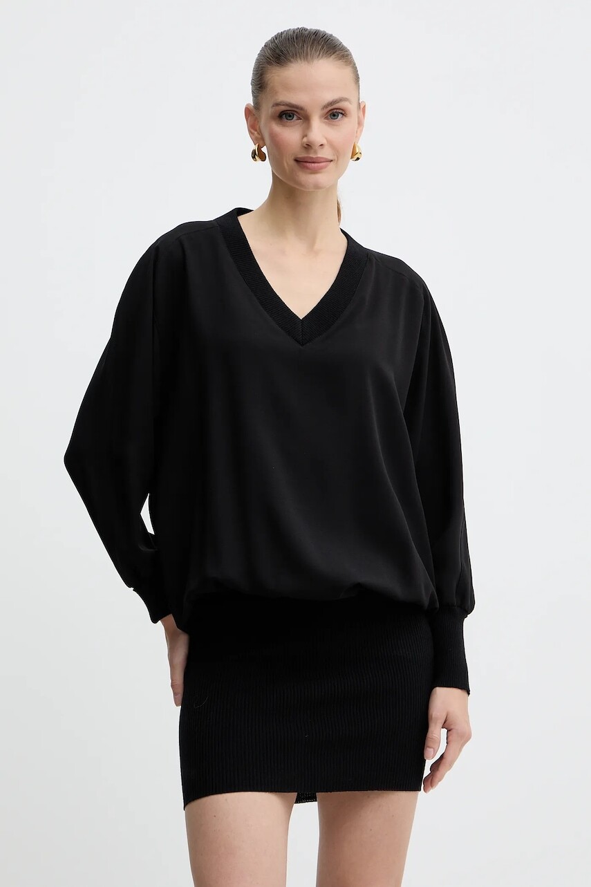 Šaty Pinko čierna farba, mini, rovný strih, 105808 A2QW