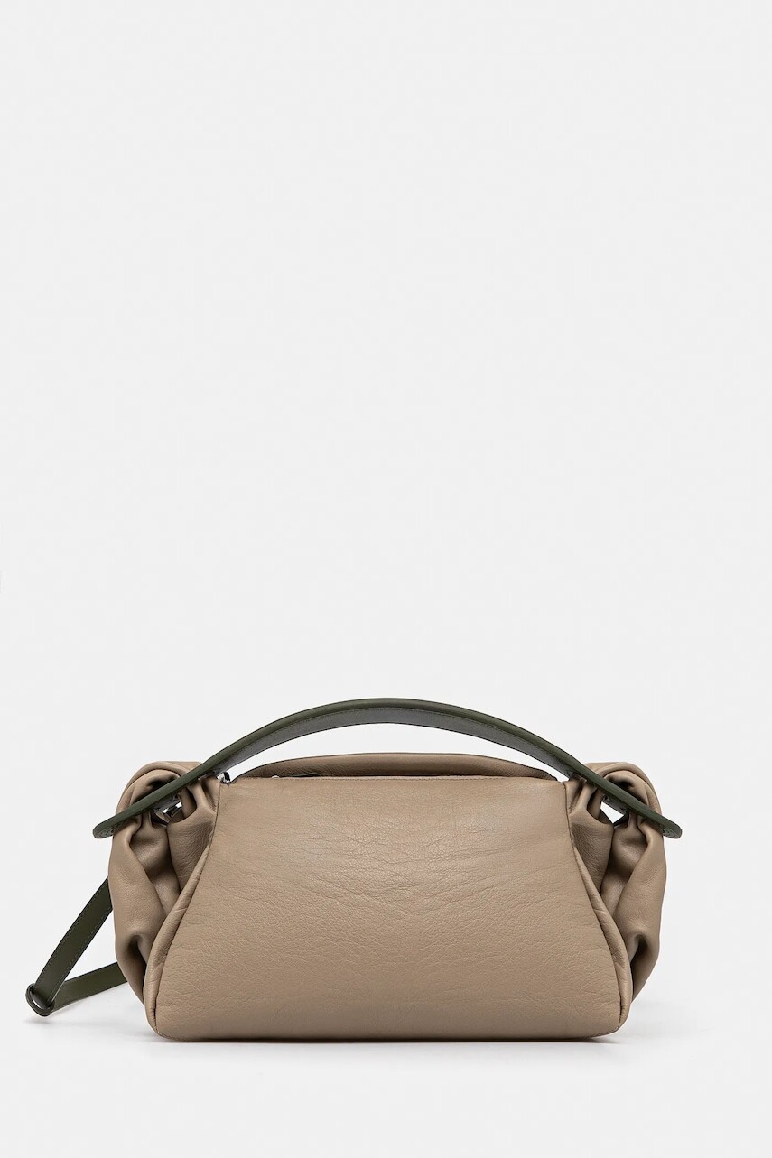 Kožená kabelka Kenzo béžová farba, FF52SA818L1B.11