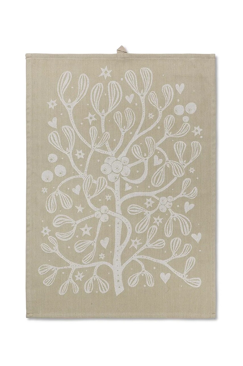 Bavlnený uterák ferm LIVING béžová farba