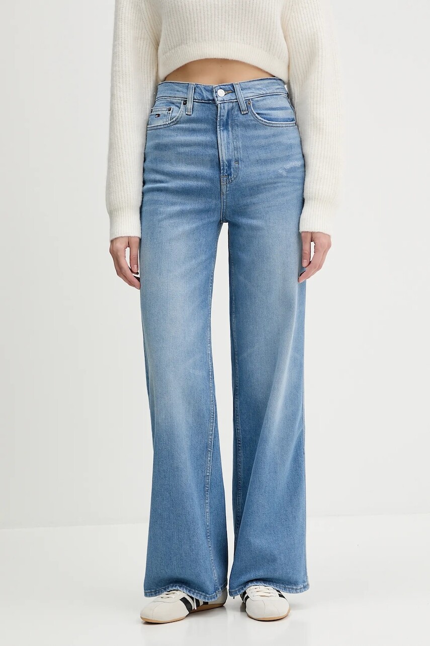 Rifle Tommy Jeans modrá farba, DW0DW22140