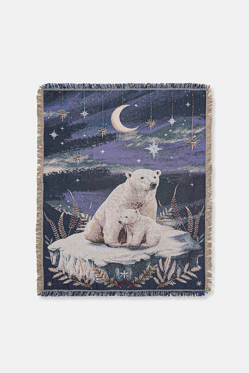 Žakárová deka Medicine tmavomodrá farba