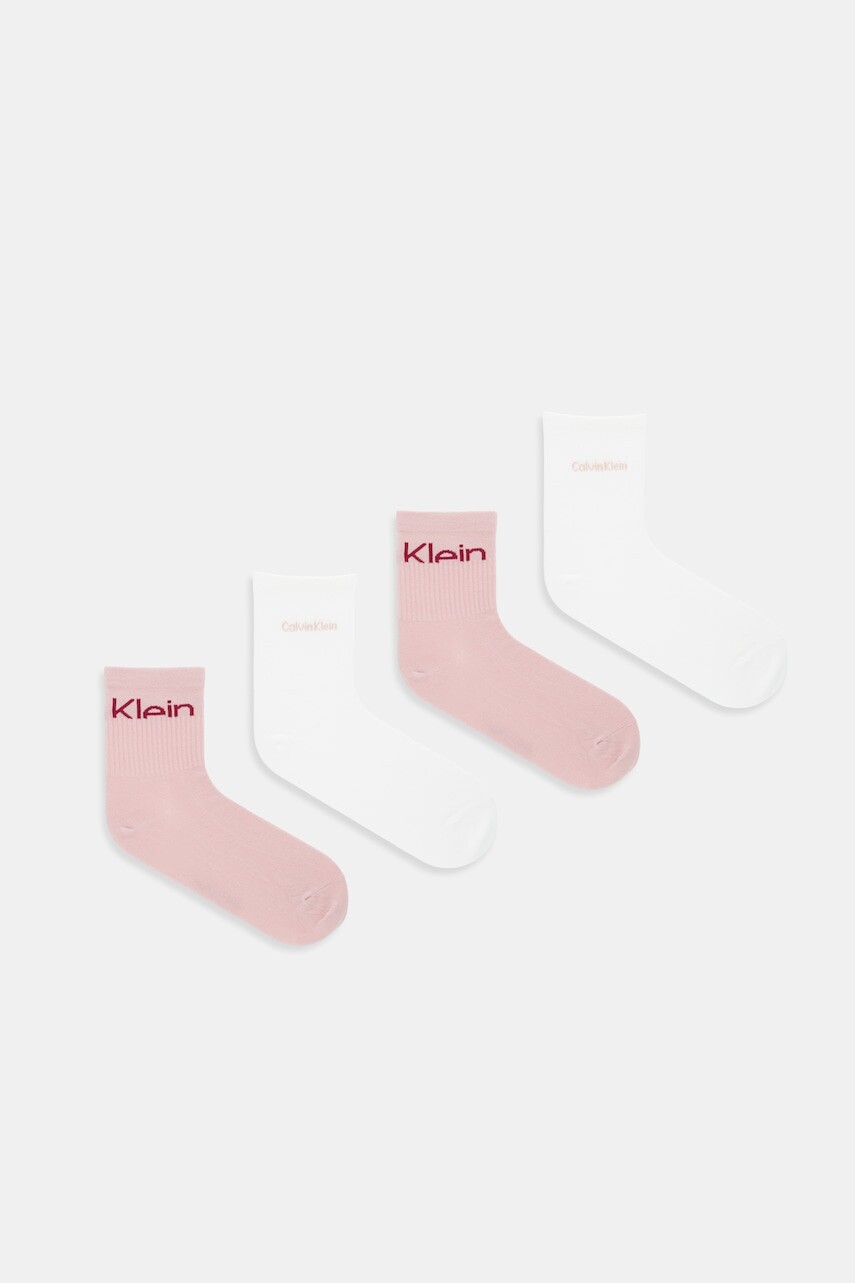 Ponožky Calvin Klein Jeans 4-pak ružová farba, 701238244