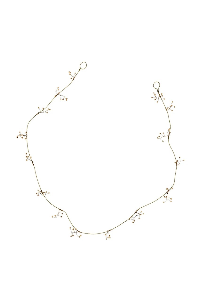 Vianočná girlanda Madam Stoltz 150 cm žltá farba