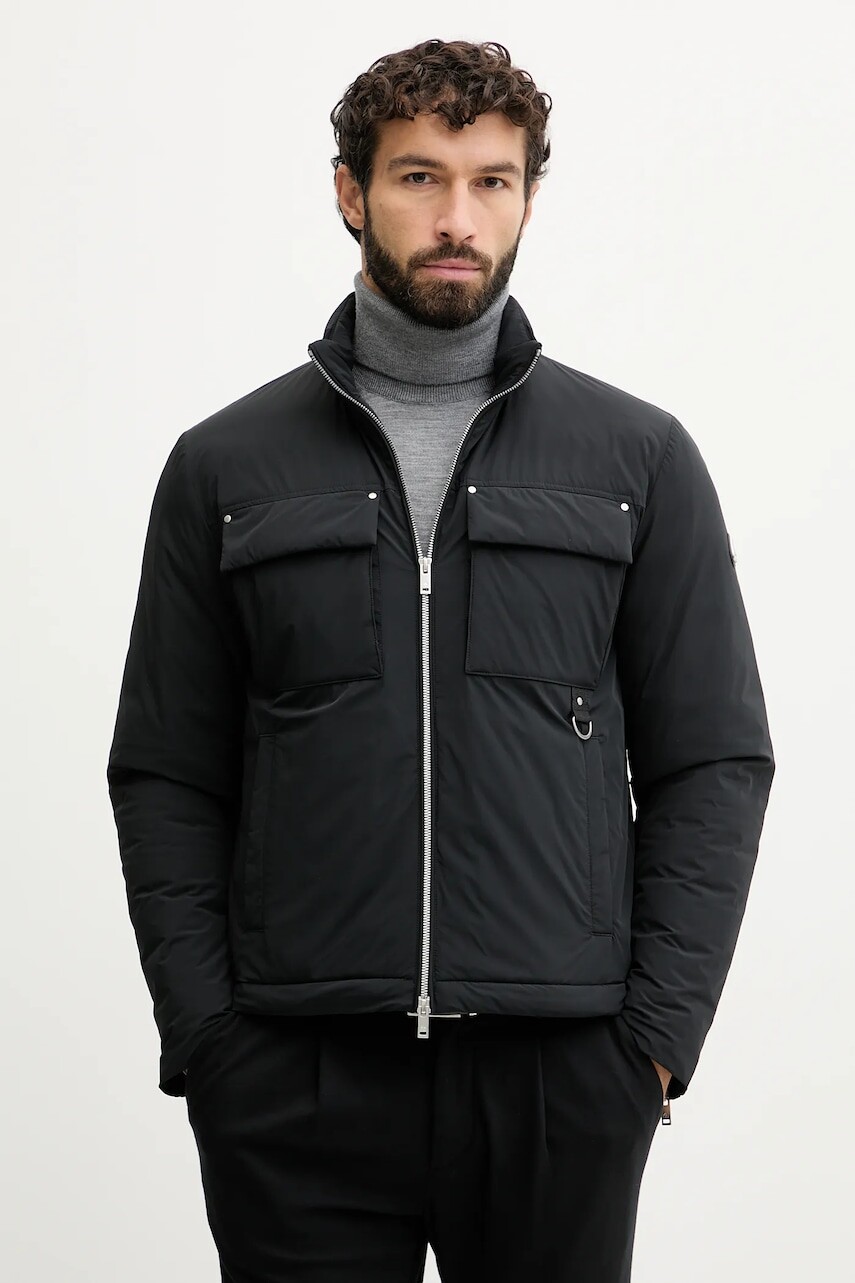 Páperová bunda MOOSE KNUCKLES NORTHDALE čierna farba, prechodná, M35MJ209