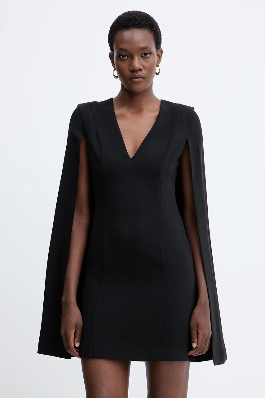 Šaty Twinset čierna farba, mini, priliehavé, 252TT2402