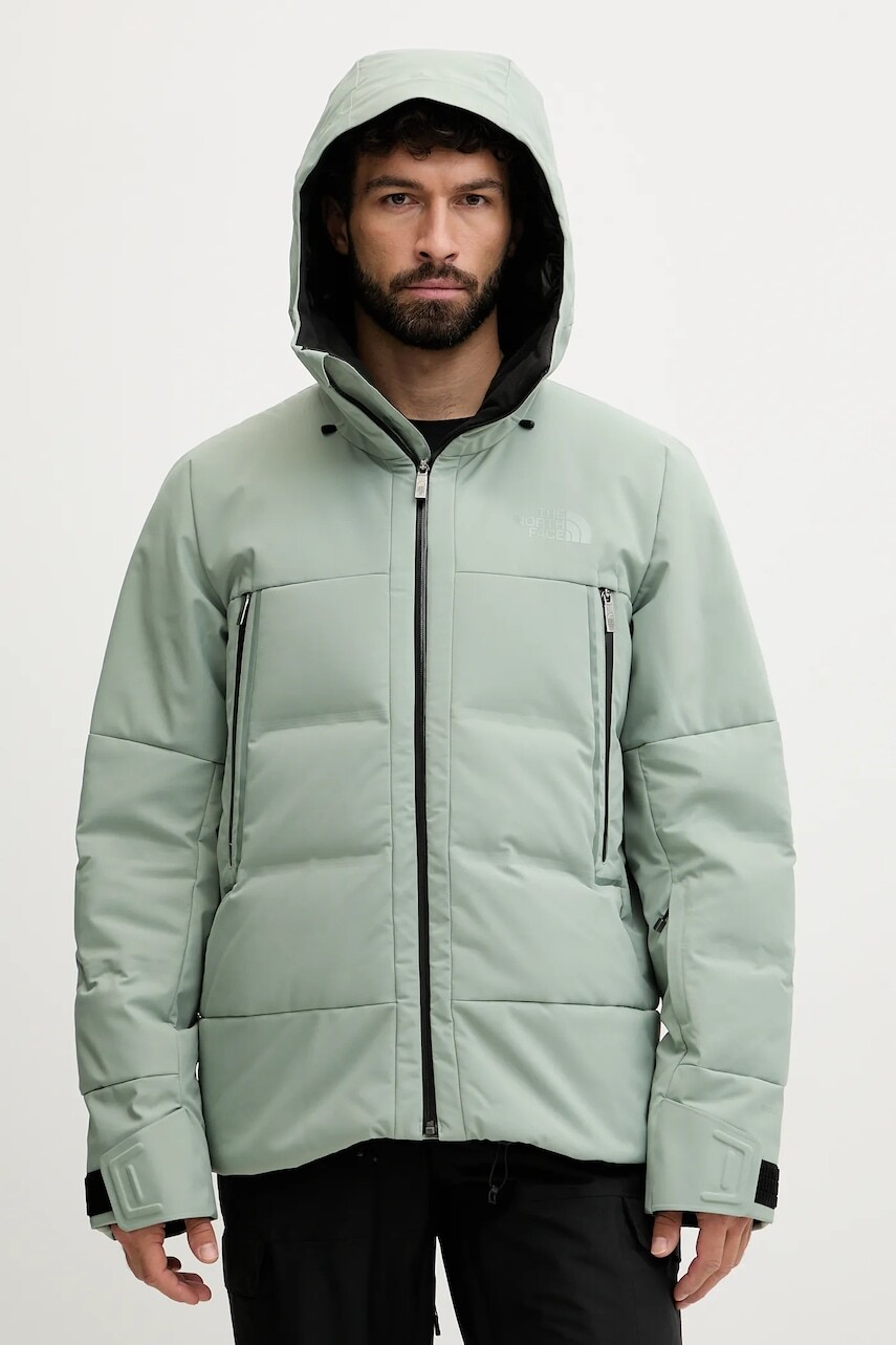 Páperová lyžiarska bunda The North Face Cirque zelená farba, NF0A87Y4BQ11