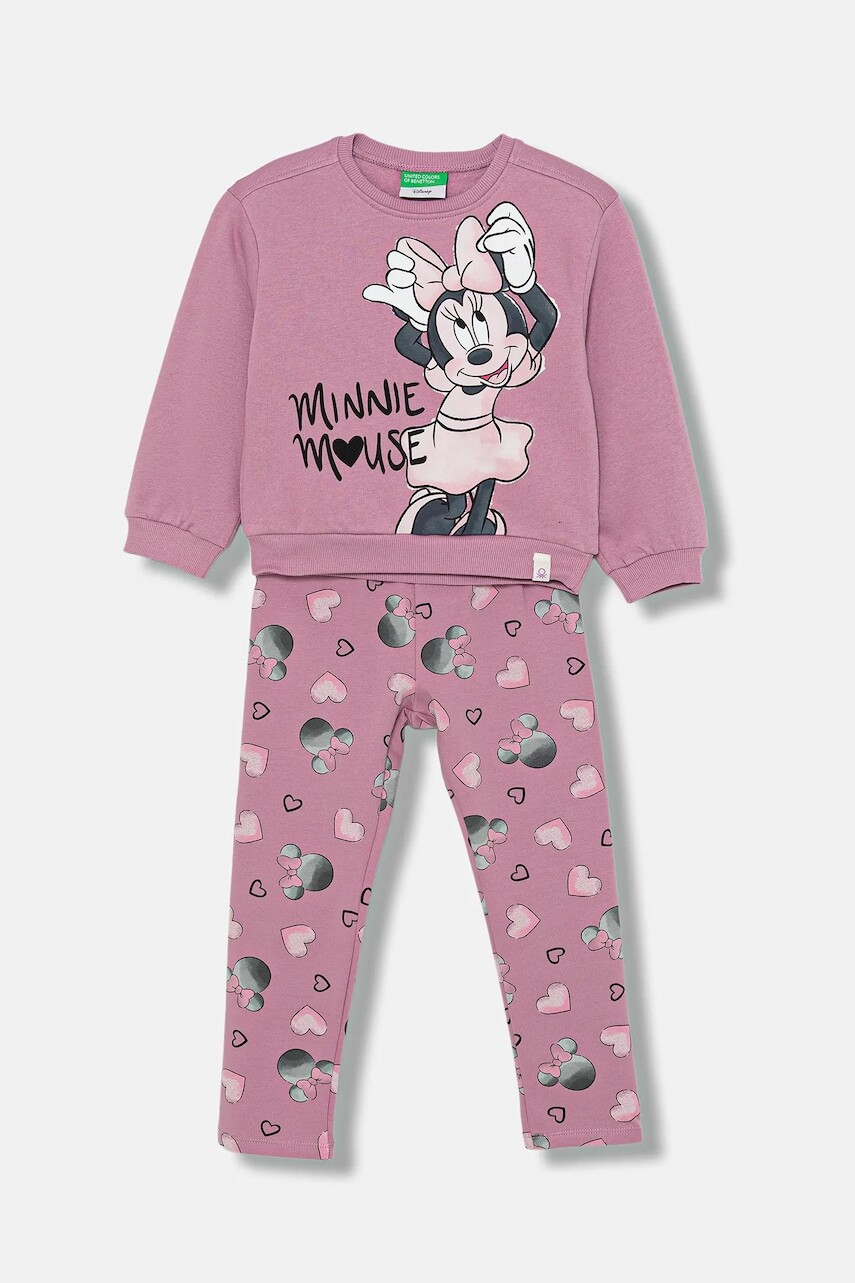 Detská súprava United Colors of Benetton 2-pak fialová farba, 3LEJGK00T