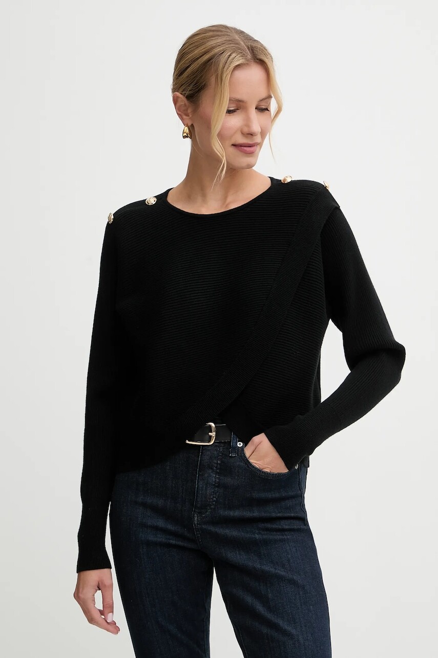Sveter Morgan čierna farba, ľahký, MISSY