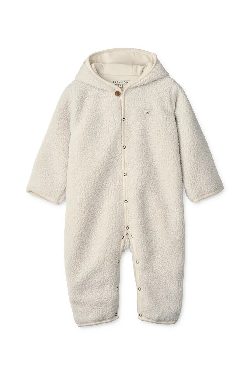 Overal pre bábätká Liewood Briley Baby Jumpsuit biela farba, LW20819