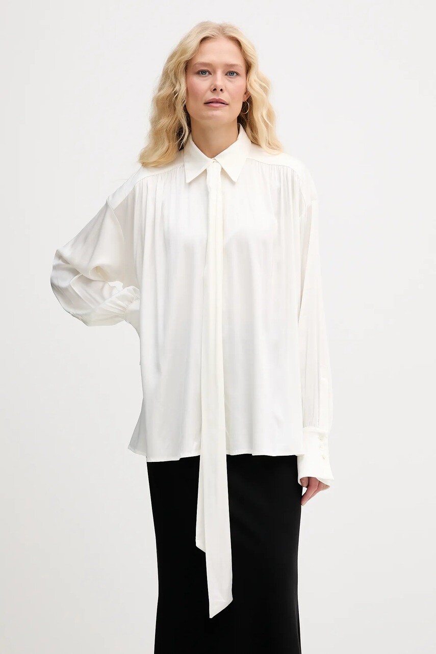 Košeľa Aniye By béžová farba, voľný strih, s klasickým golierom, 181378