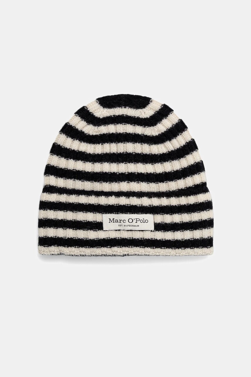 Vlnená čiapka Marc O'Polo béžová farba, 600605401005