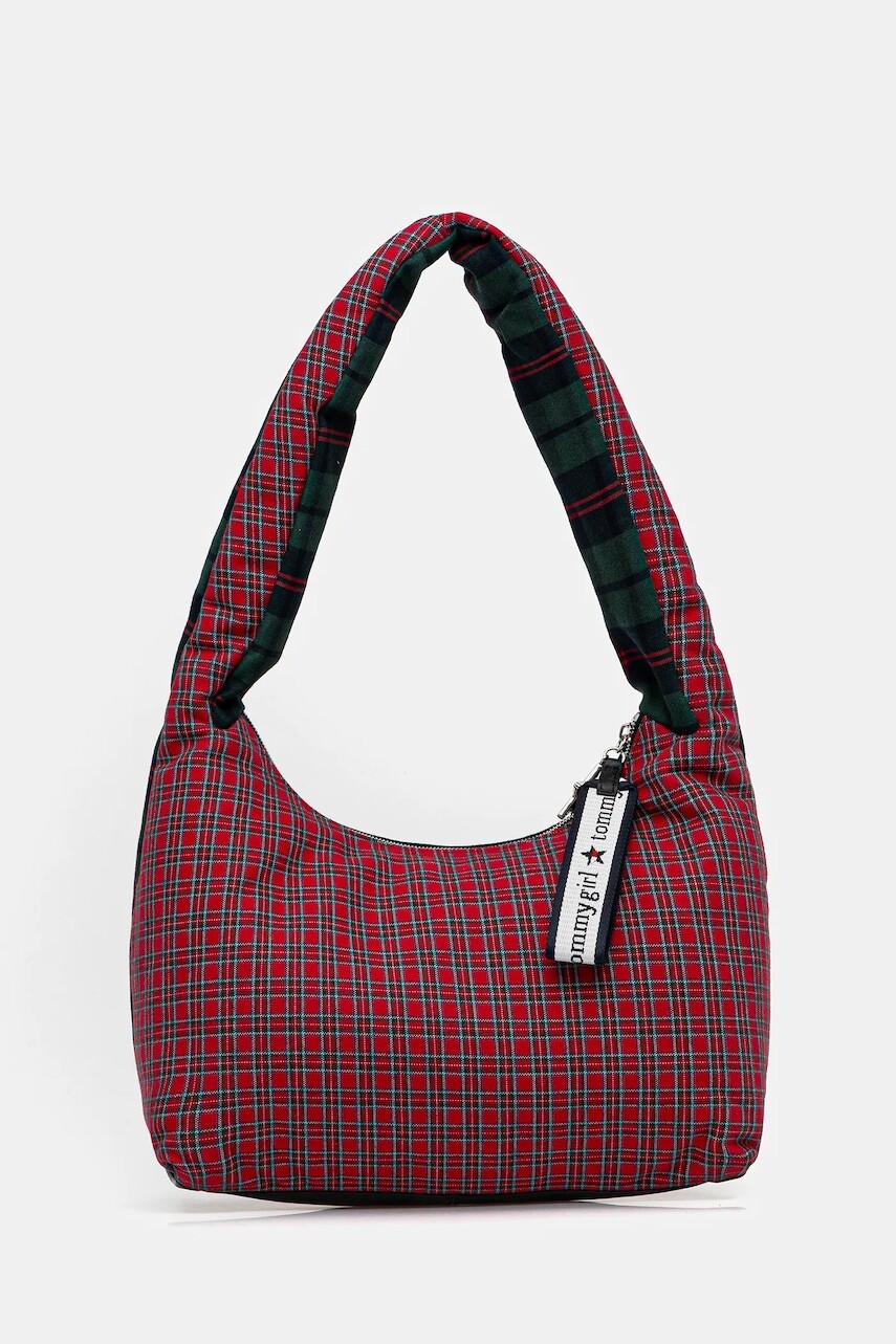 Kabelka Tommy Jeans zelená farba, AW0AW18310