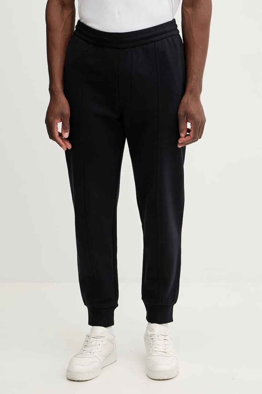 Bavlnené tepláky Armani Exchange tmavomodrá farba, jednofarebné, XM001028 AF12656