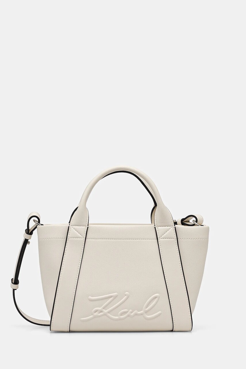 Kabelka Karl Lagerfeld K/VILLE biela farba, B1W30067