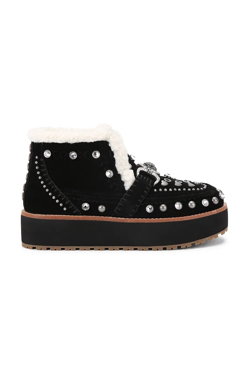 Semišové snehule Kurt Geiger London Mansion Cosy Boot čierna farba, 4993900029