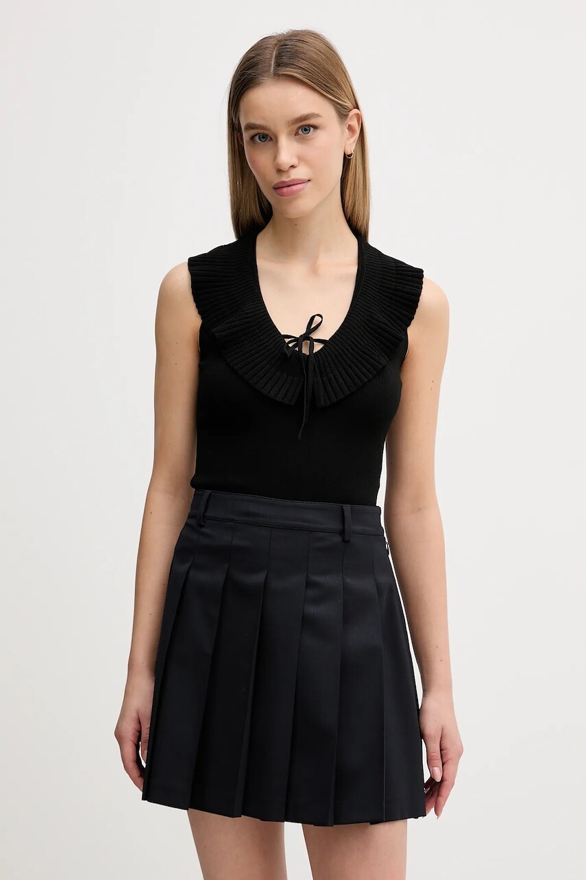 Blúzka Sisley čierna farba, jednofarebná, 1H7PMH00K