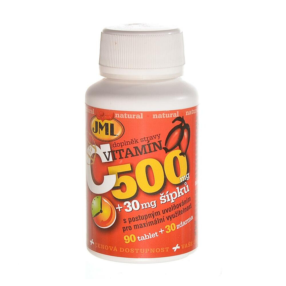 JML Vitamín C so šípkami tablety s postupným uvoľňovaním 500 mg 120 tabliet