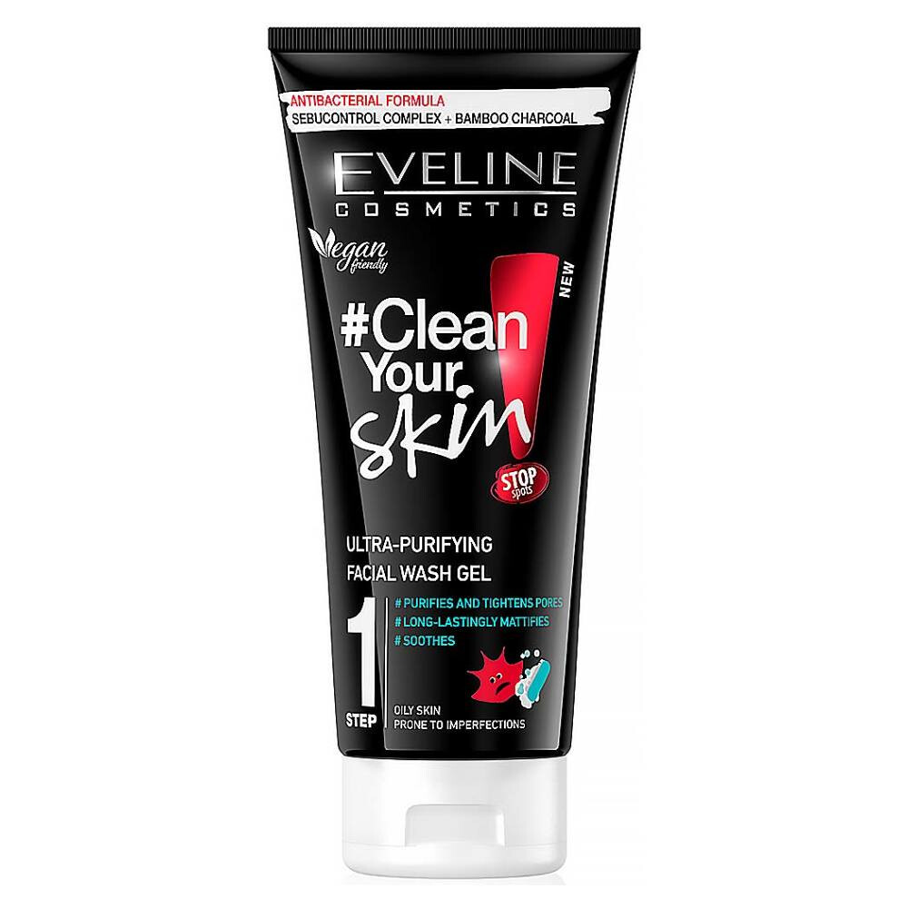 EVELINE Pure Control - umývací gél pre hĺbkové čistenie pleti 200 ml