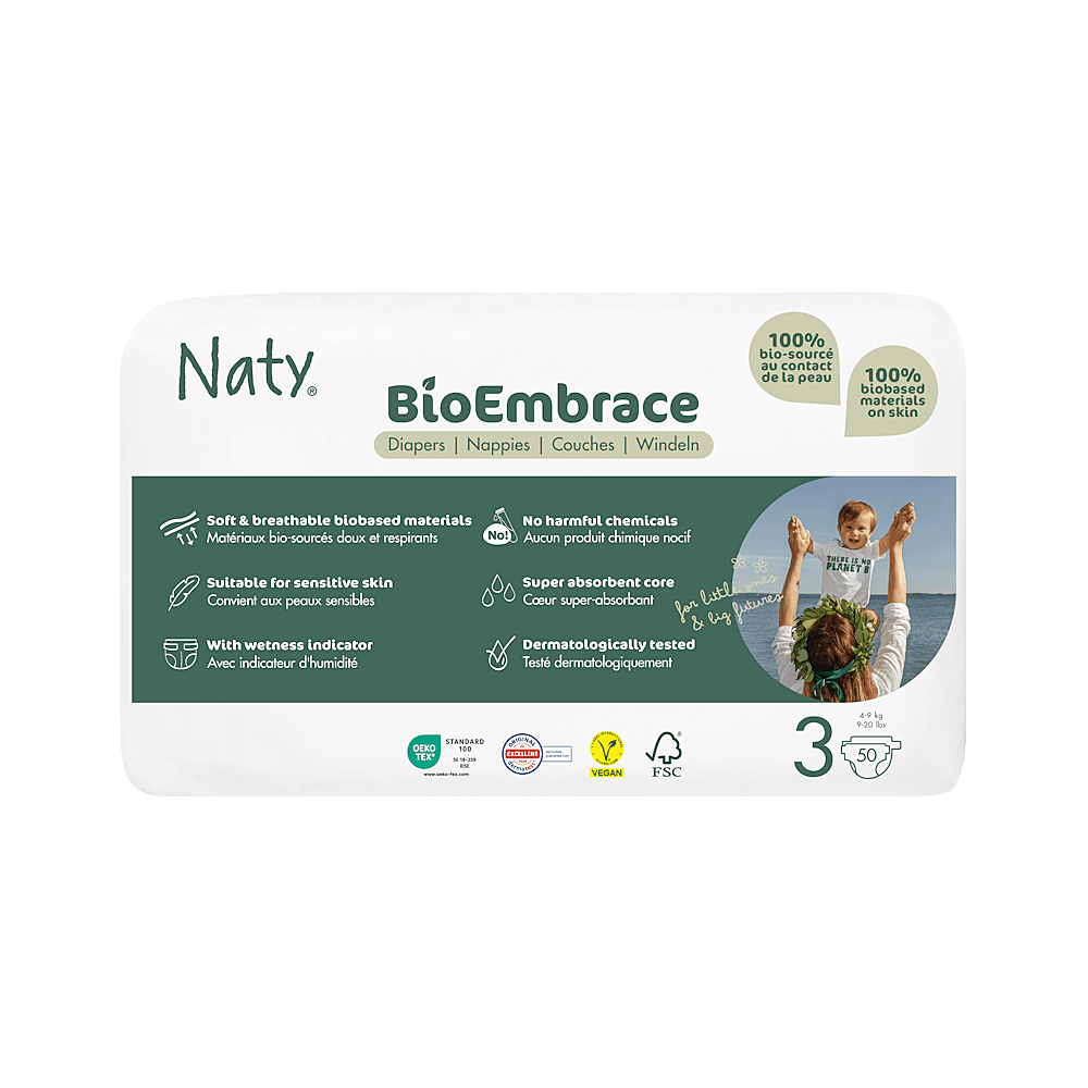 ECO BY NATY Bioembrácia midi plienky economy pack 4 - 9 kg 50 kusov, poškodený obal