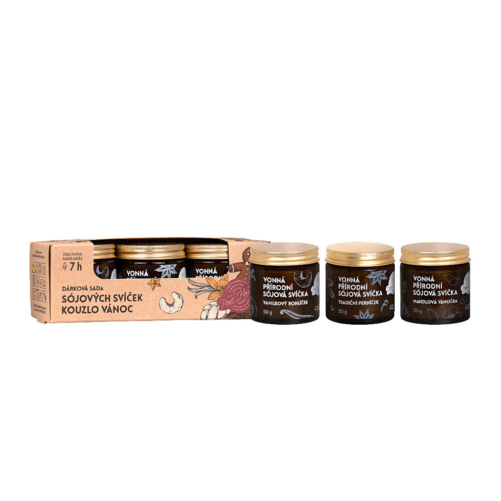 PURE HARMONY Darčeková sada sójových sviečok Kúzlo Vianoc