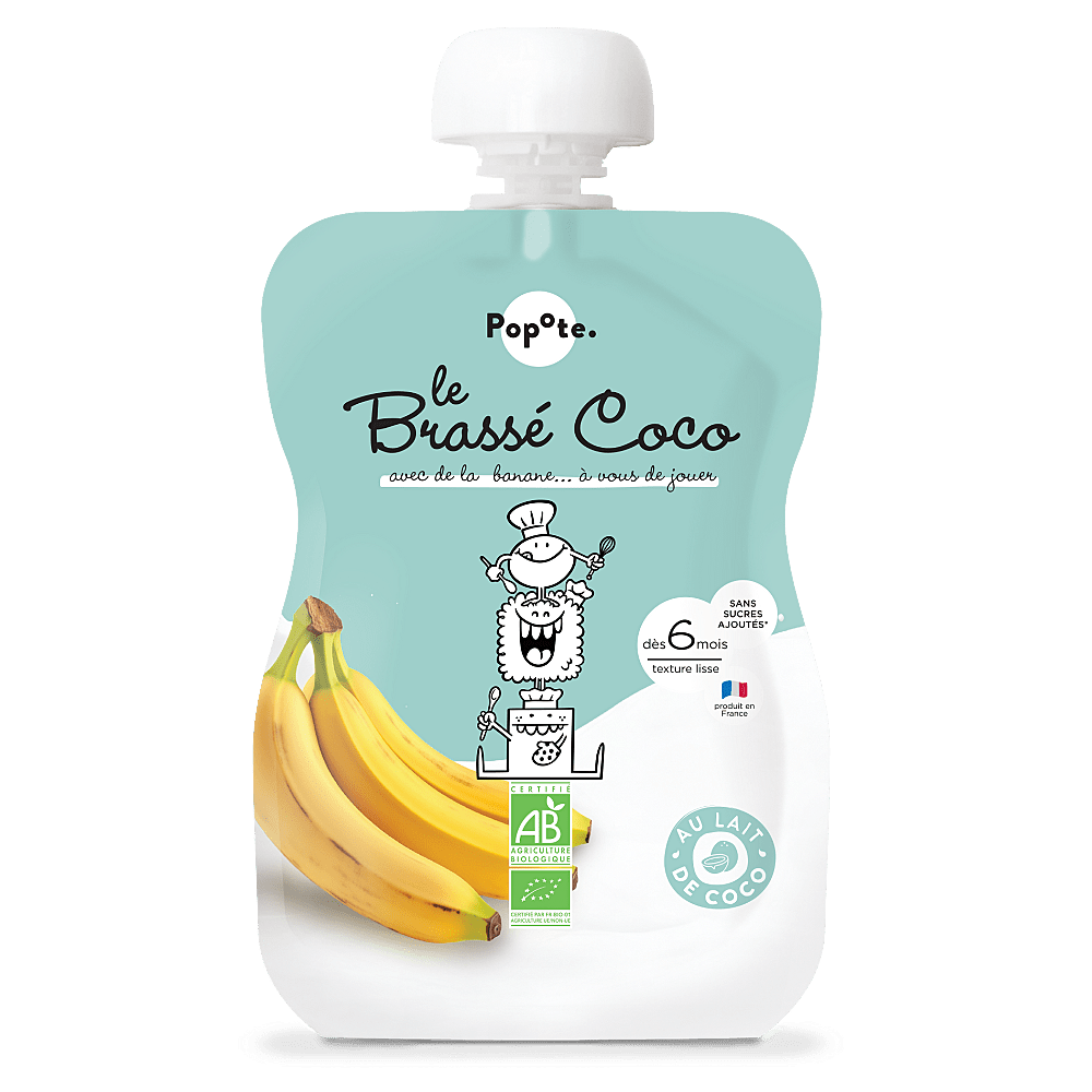 POPOTE Olovrant z kokosového mlieka s banánom 6m+ BIO 100 g