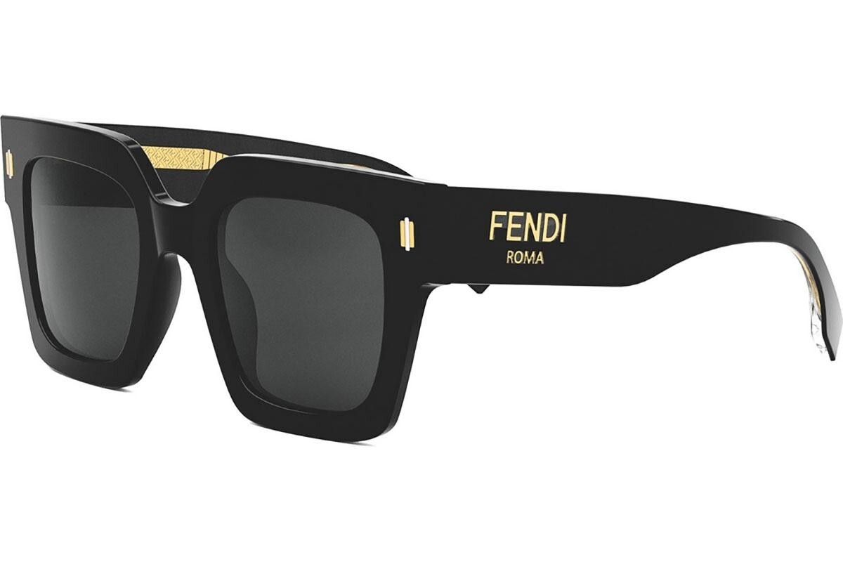 FENDI Roma Black Square Sunglasses - ONE SIZE (50)