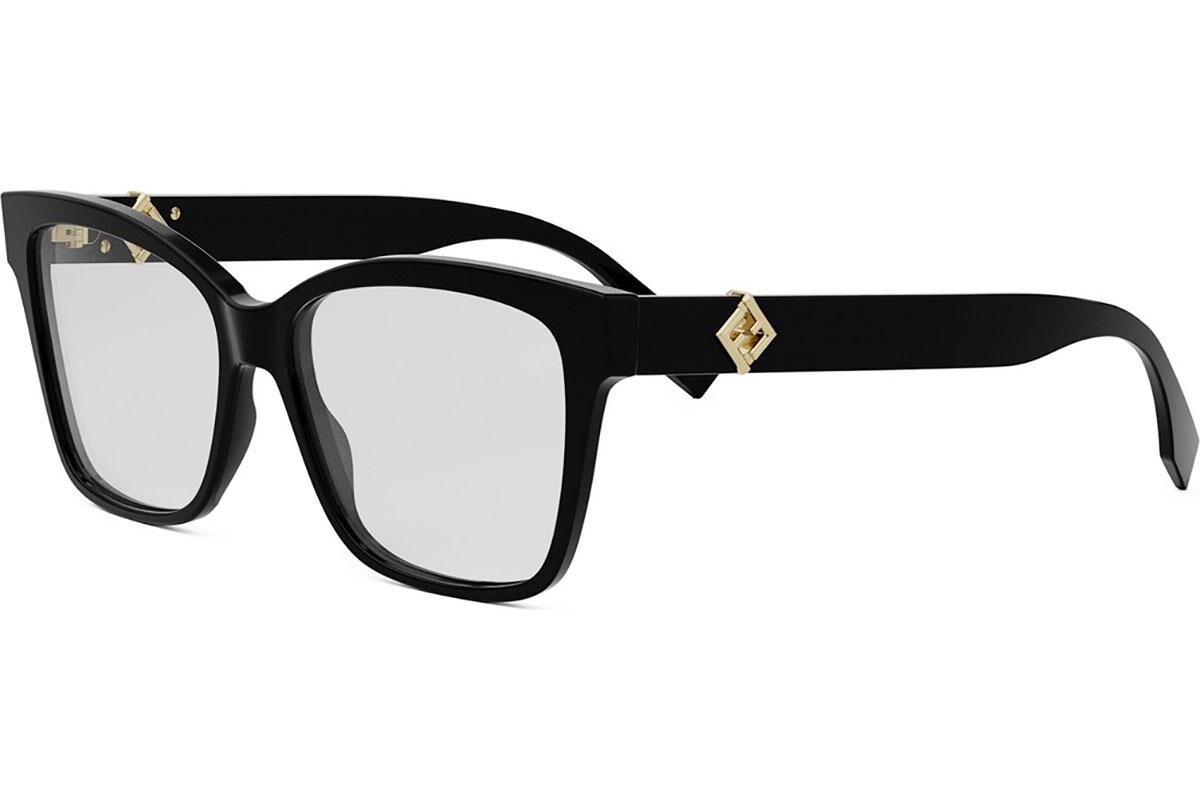 FENDI Diamonds Black Square Eyeglasses - ONE SIZE (55)