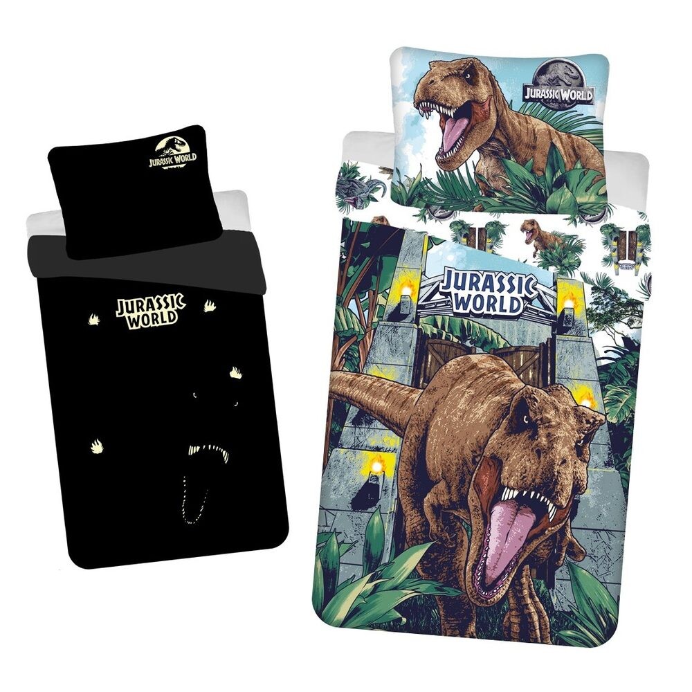 Jerry Fabrics Svietiace obliečky Jurský svet Roar - 140 x 200 cm / 70 x 90 cm