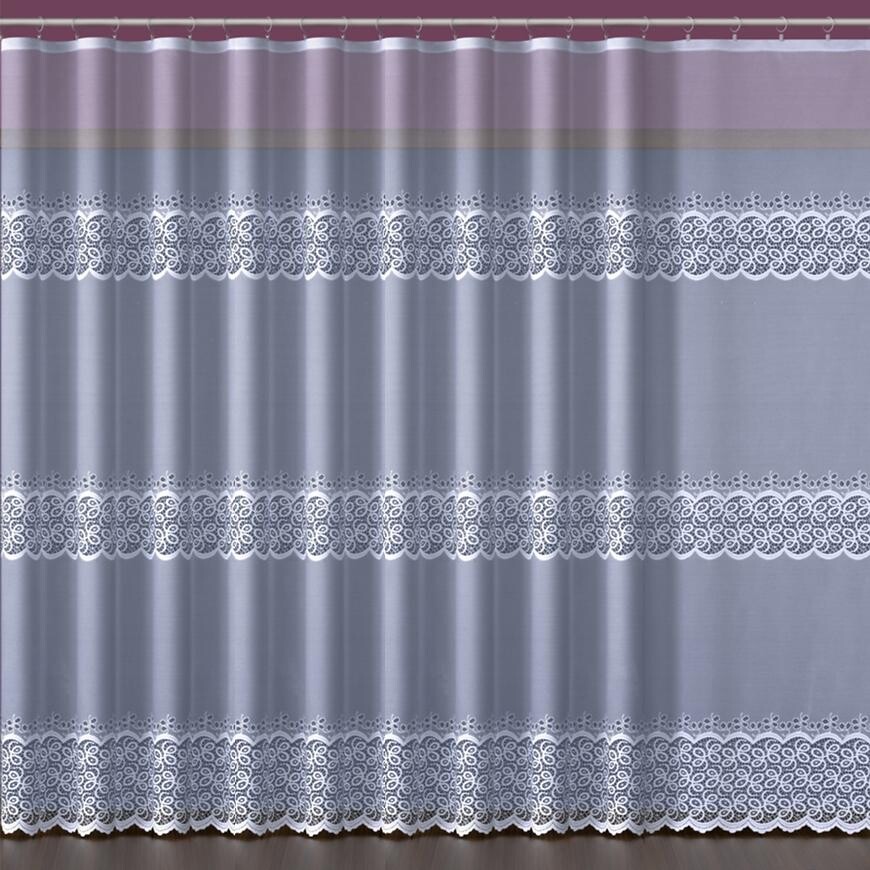 Žakarová záclona 624D705/180 biely. Tovar na mieru