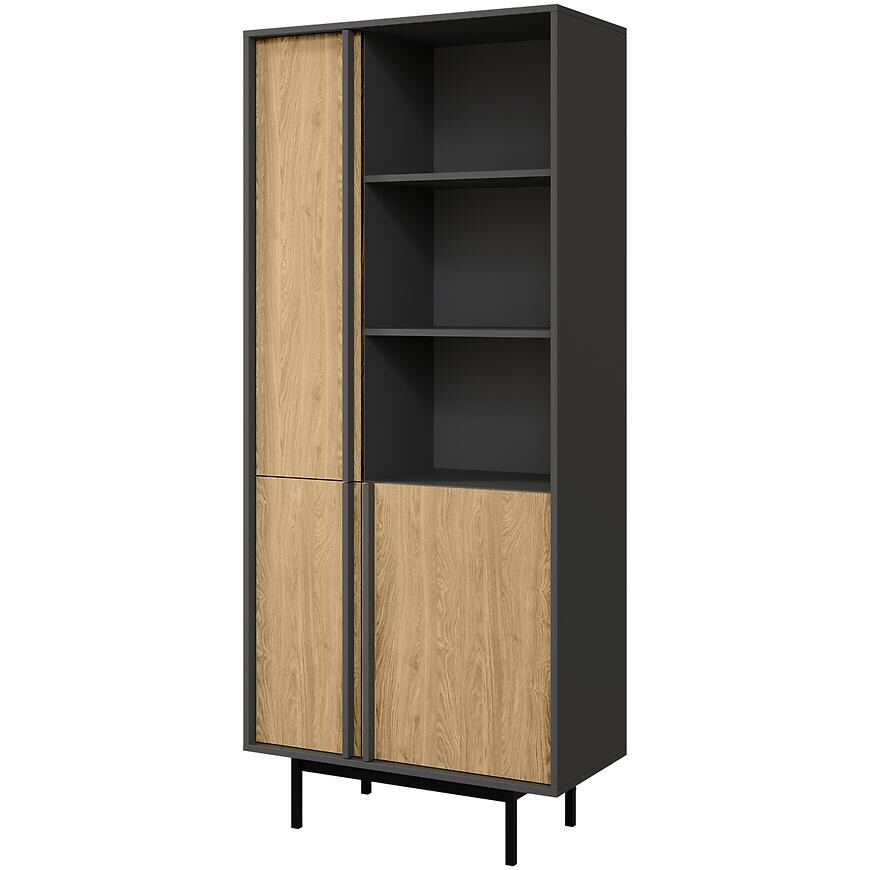 Vitrína Alsy 2 Olejovaný dub/Antracit