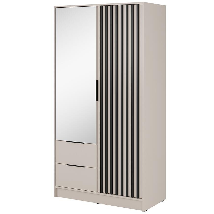 Skriňa Nelly 2d zrkadlo Kašmír/čierny pop