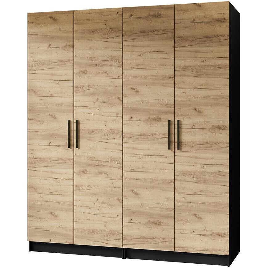 Skriňa X2 Gold 2d Čierna/Dub Craft Zlatý