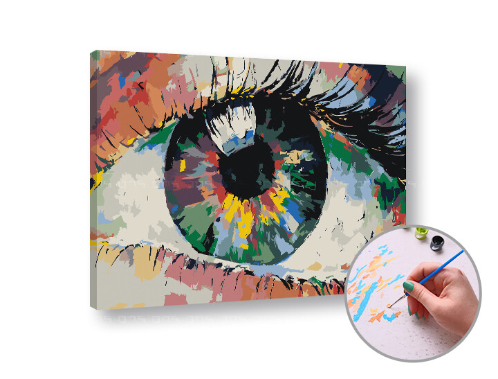 Maľovanie podľa čísel FAREBNÉ OKO – nízka náročnosť | rôzne rozmery a možnosť rámovania