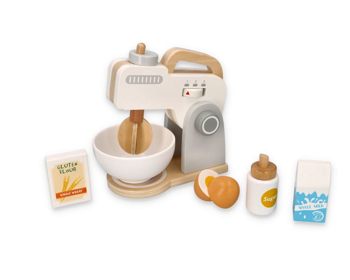 Šedý mixér - drevená hračka