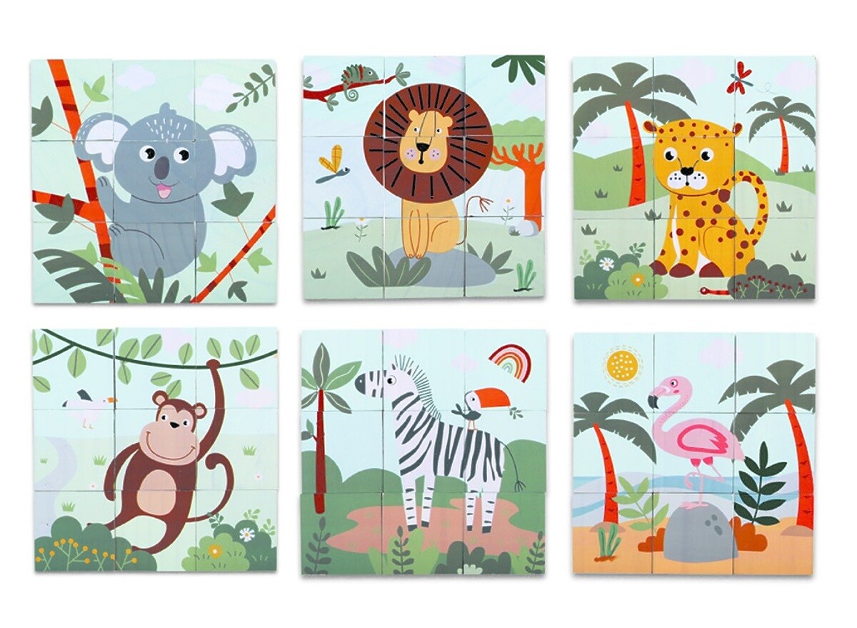 2Kids Toys Drevené kocky Safari