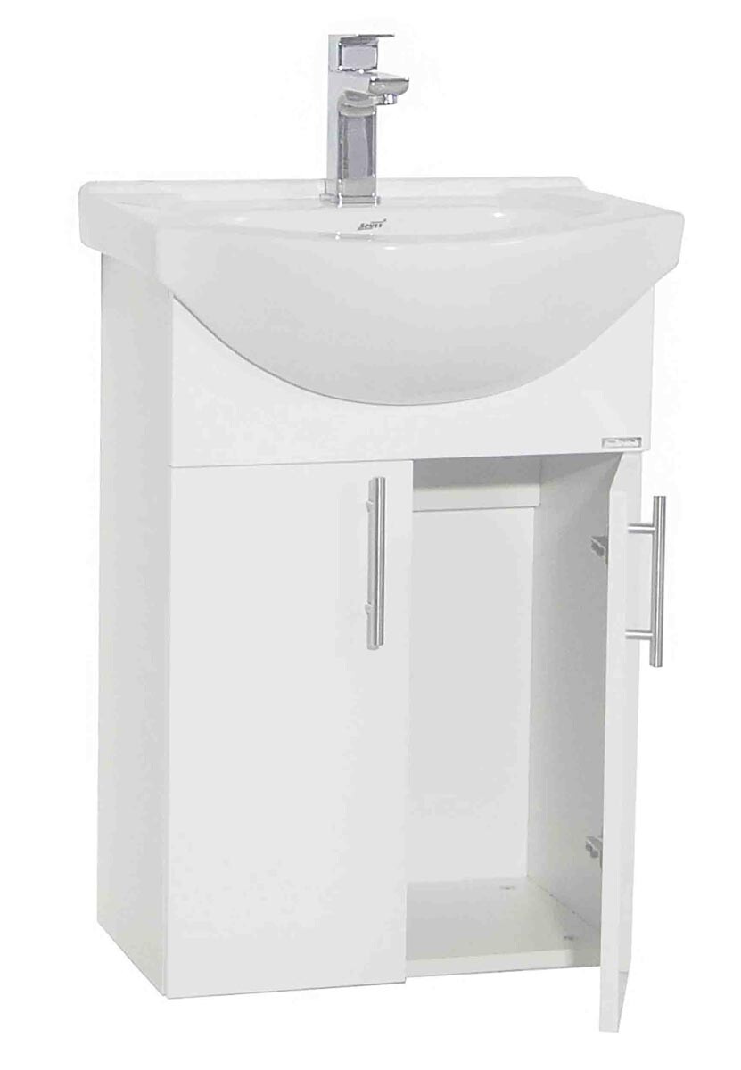 2-dielna umývadlová skrinka Lisalo M, biela