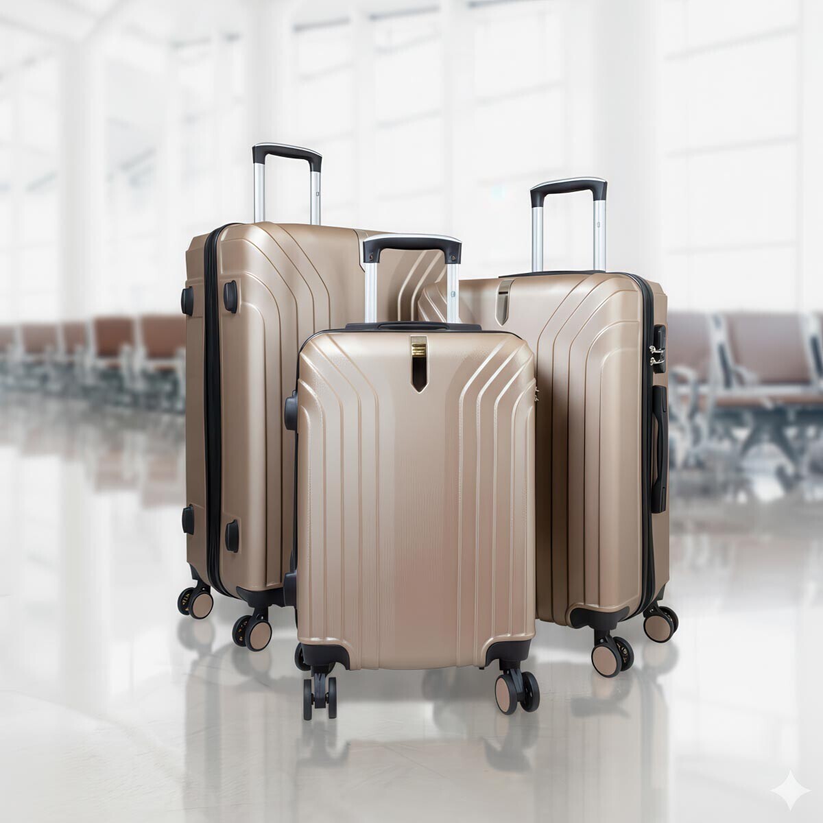 Cestovné kufre Palma24, sada 3 kusov, šampanské