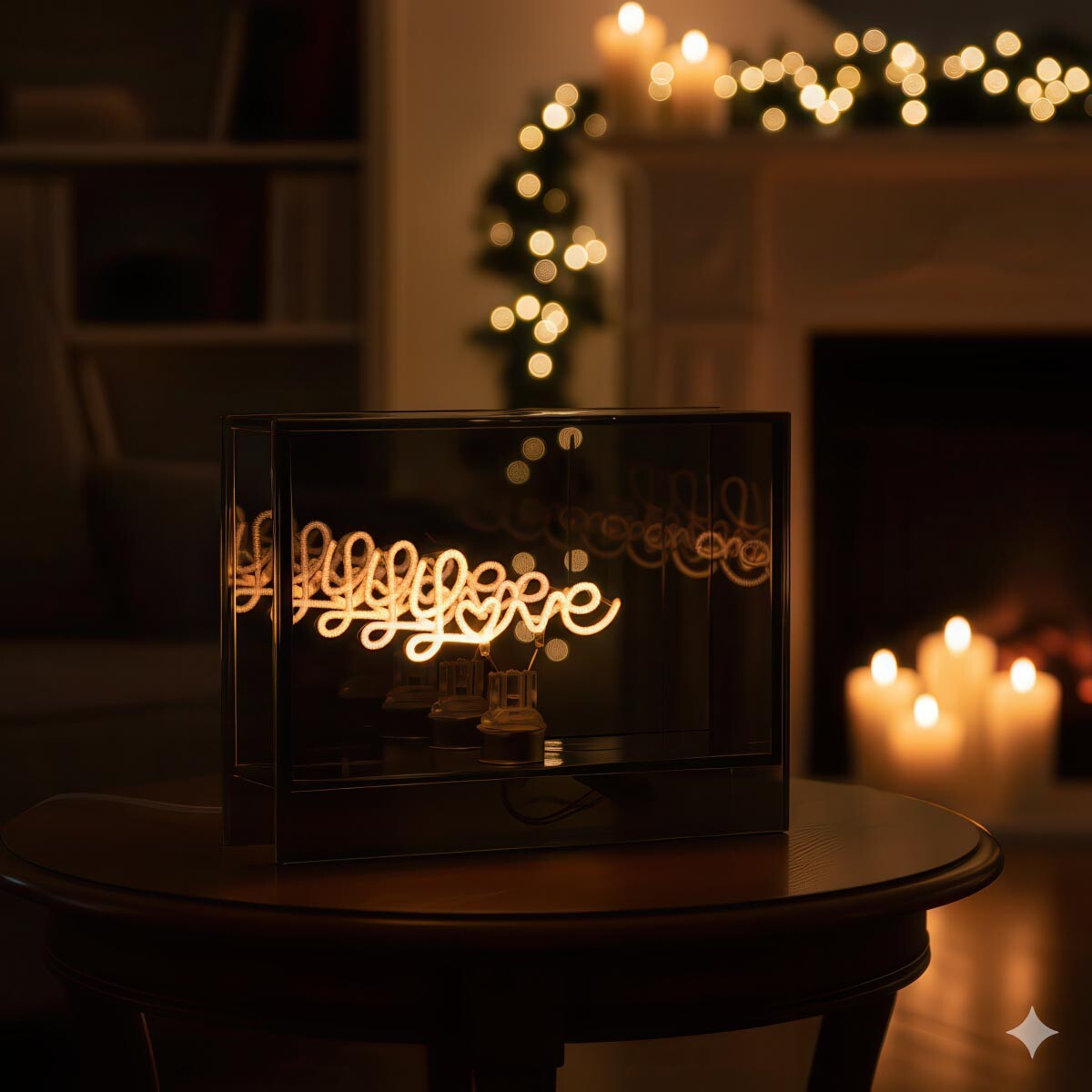 Sklenená dekorácia Love, 18 x 14 cm