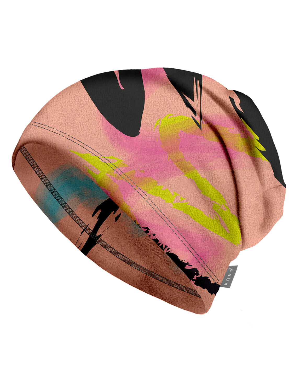 Unuo Unuo, Detská čiapka fleecová Homeless, Marhuľová, Fantázia Veľkosť: M (49-52 cm) 8596227140152