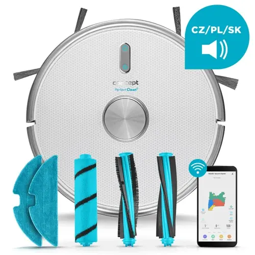 CONCEPT Robotický vysávač s mopom 2 v 1 PERFECT CLEAN Laser VR3125