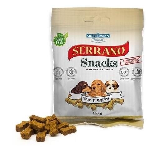 Serrano Snack Meditky pro štěňata - tréninkové kostičky 100g