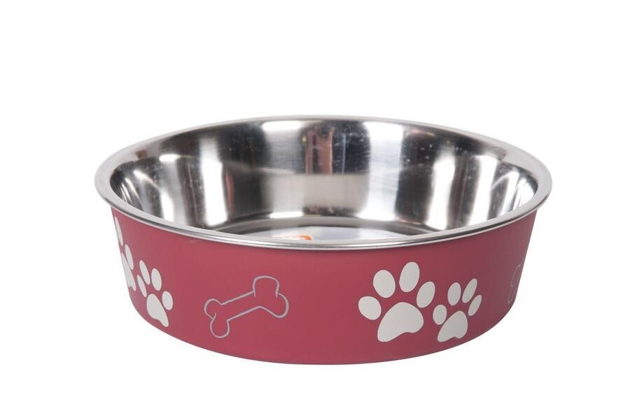 Miska nerezová s plastovým opláštěním červená 21cm 1,5l