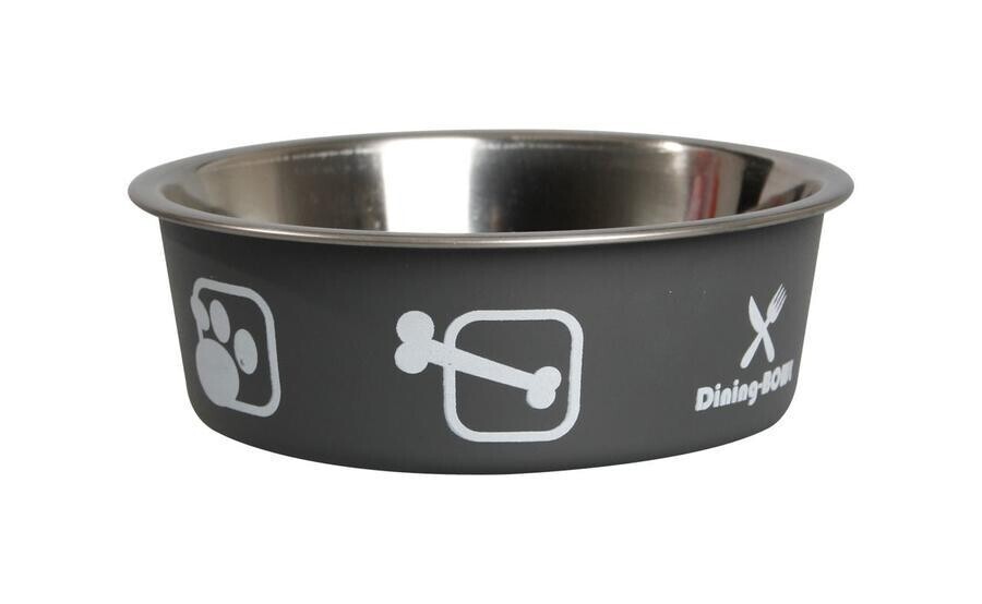 Miska nerezová s plastovým opláštěním šedá 12cm 0,3l