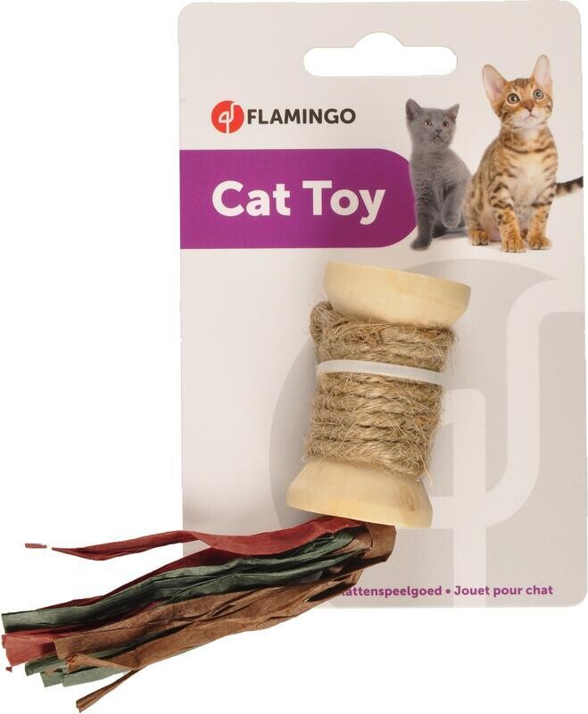 Flamingo Rila Hračka pro kočky Cívka hnědá 13 cm