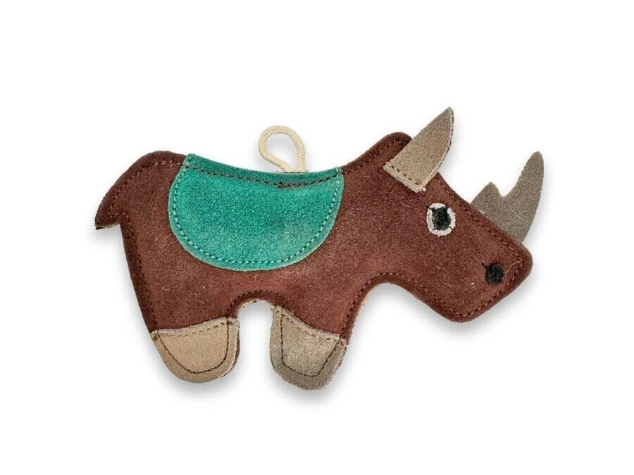 PafDog® Nosorožec Rudy z kůže a juty hnědý 19 cm