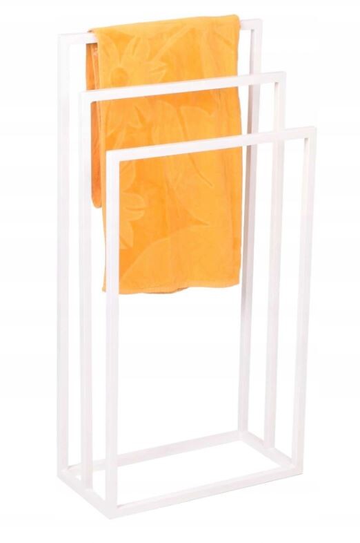 Kovový stojan na 3 uteráky biely