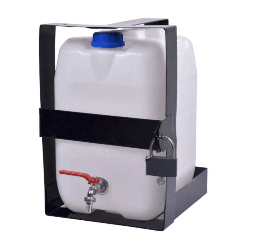 Plastová bandaska s kovovým držiakom a kohútikom 20L - Stojaca