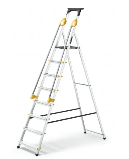 Drabest Hliníkové jednostranné schodíky STEPS - 8 s madlami